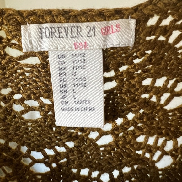 Forever 21 Olive Green Knit Tank Top (Kids Large/Adult Small) - Picture 4 of 4